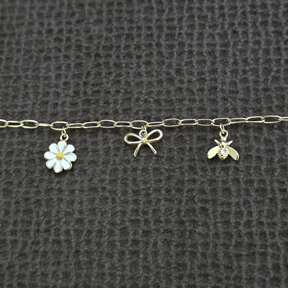 Argento Vivo Dainty Gold💛 Stationary Charms Necklace - NWT - Picture 6 of 15